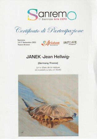 Certificat de particiâtion avec une des 2 toiles sélectionnées